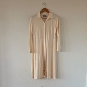 Everlane Women’s Cream Long-Sleeve Dress Size Medium